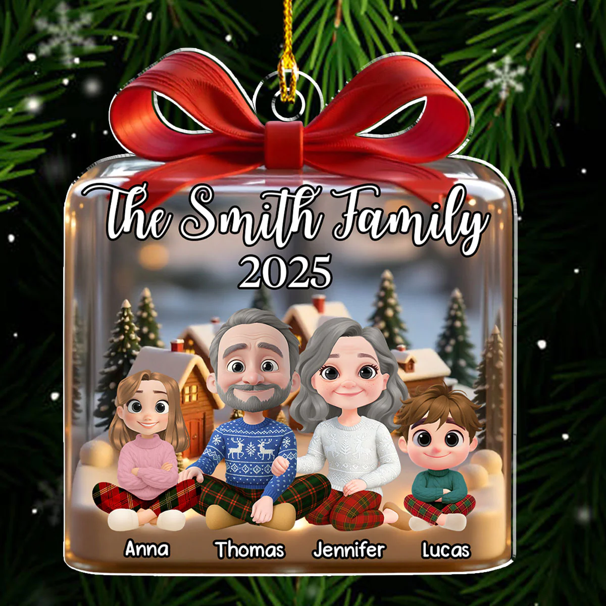 Our Family This Year - Personalized Custom Acrylic Ornament - Image 4