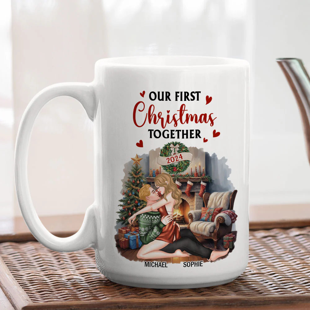 Our First Christmas Together Baby - Personalized Custom Coffee Mug - Image 4