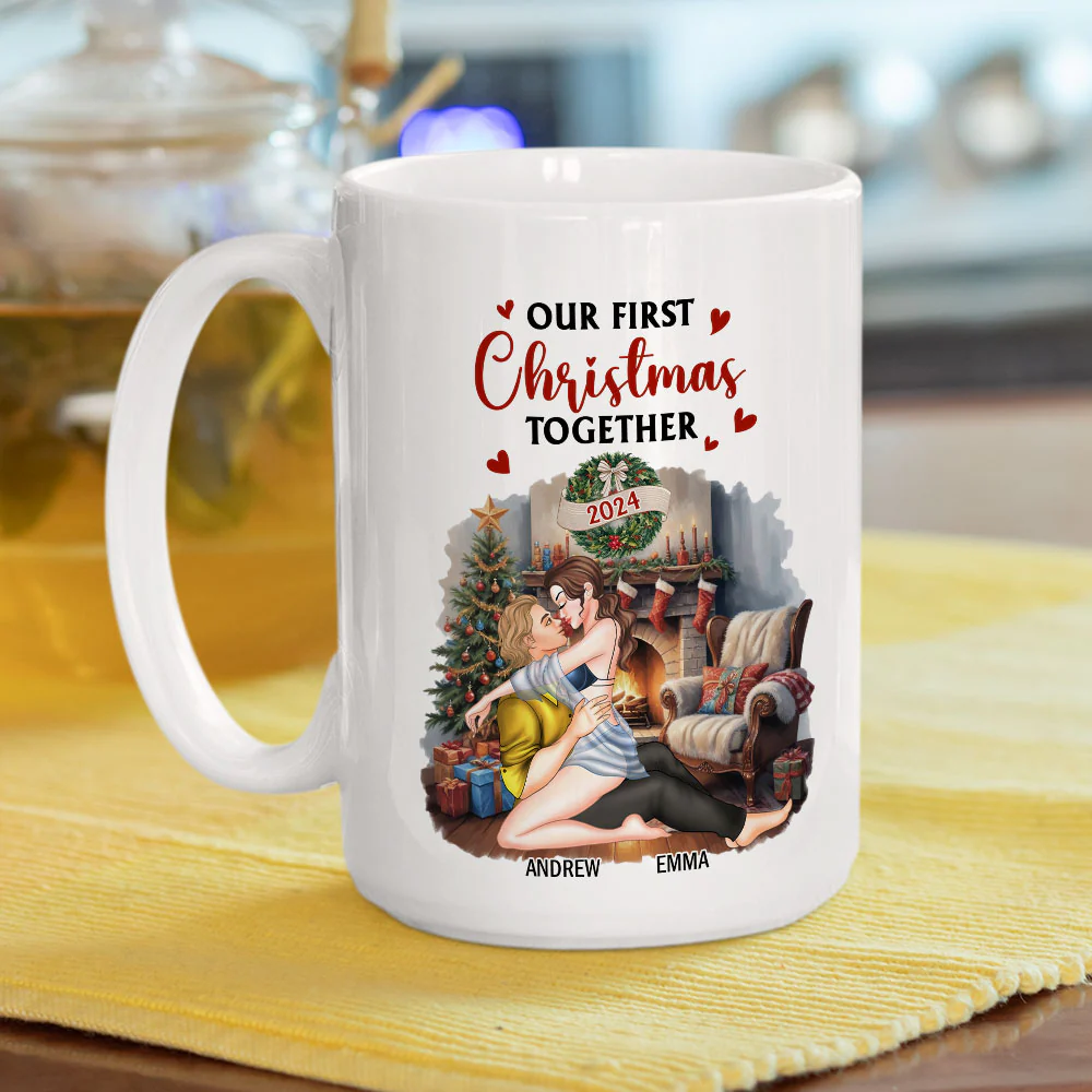 Our First Christmas Together Baby - Personalized Custom Coffee Mug - Image 5