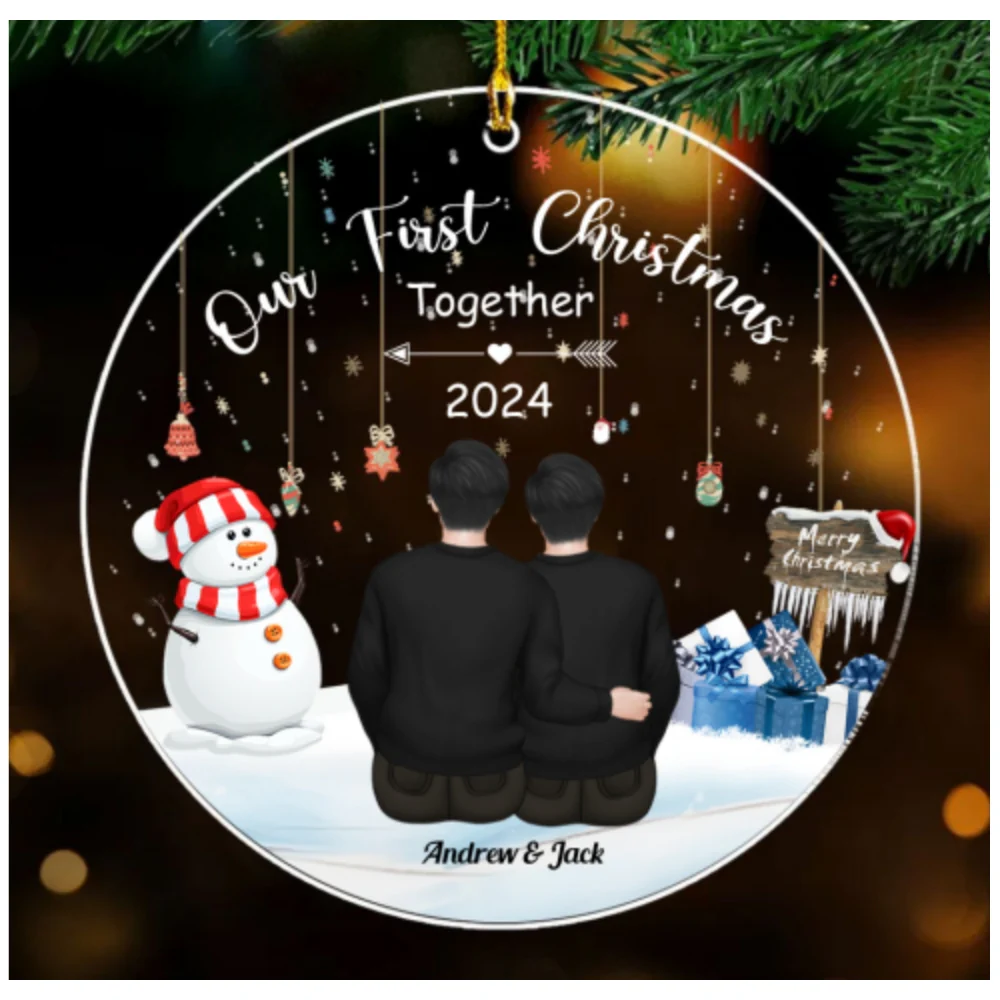 Our First Christmas Together - Personalized Custom Acrylic Ornament - Image 5