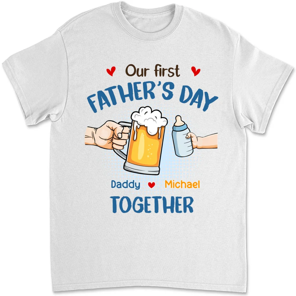 Our First Father Day Cheer - Personalized Custom Shirt - Image 4