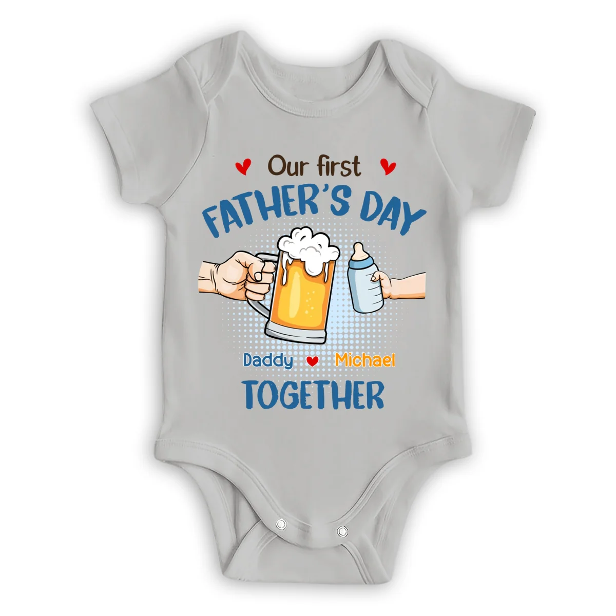 Our First Father Day Cheer - Personalized Custom T-shirt And Onesie - Image 11