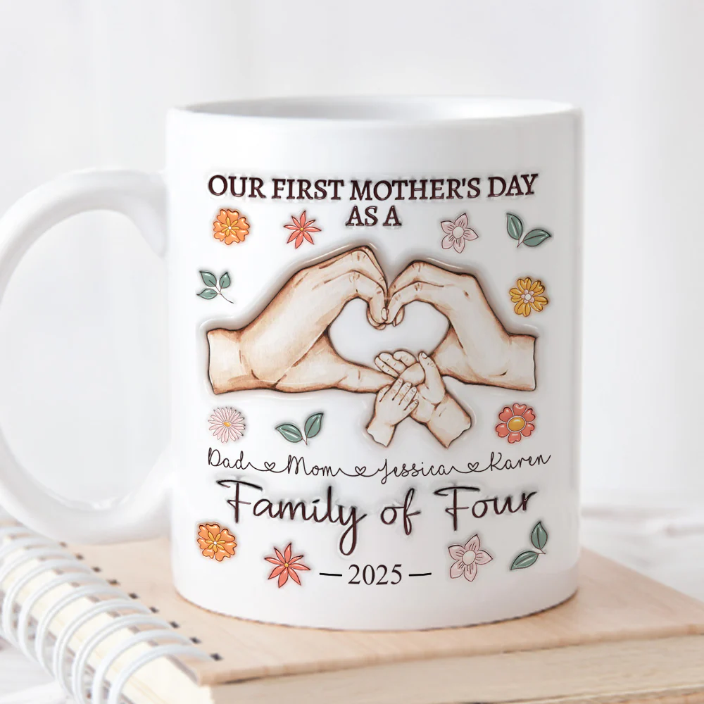 Our First Mother Day - Personalized Custom 3D Inflated Effect Mug - Image 2