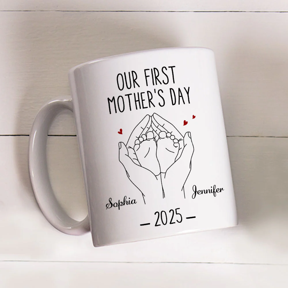 Our First Mother Day - Personalized Custom Coffee Mug - Image 4
