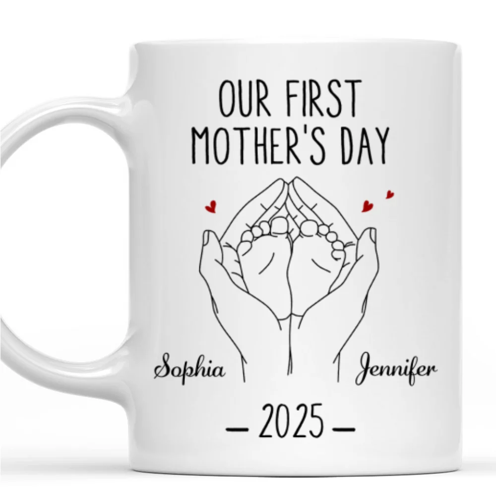 Our First Mother Day - Personalized Custom Coffee Mug - Image 6