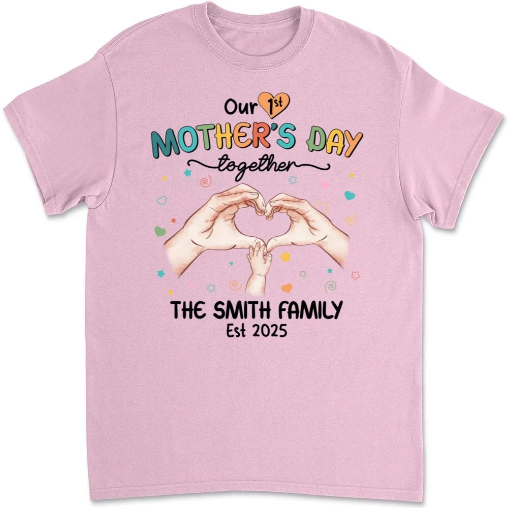 Our First Mother Day Together - Personalized Custom T-shirt And Onesie - Image 10