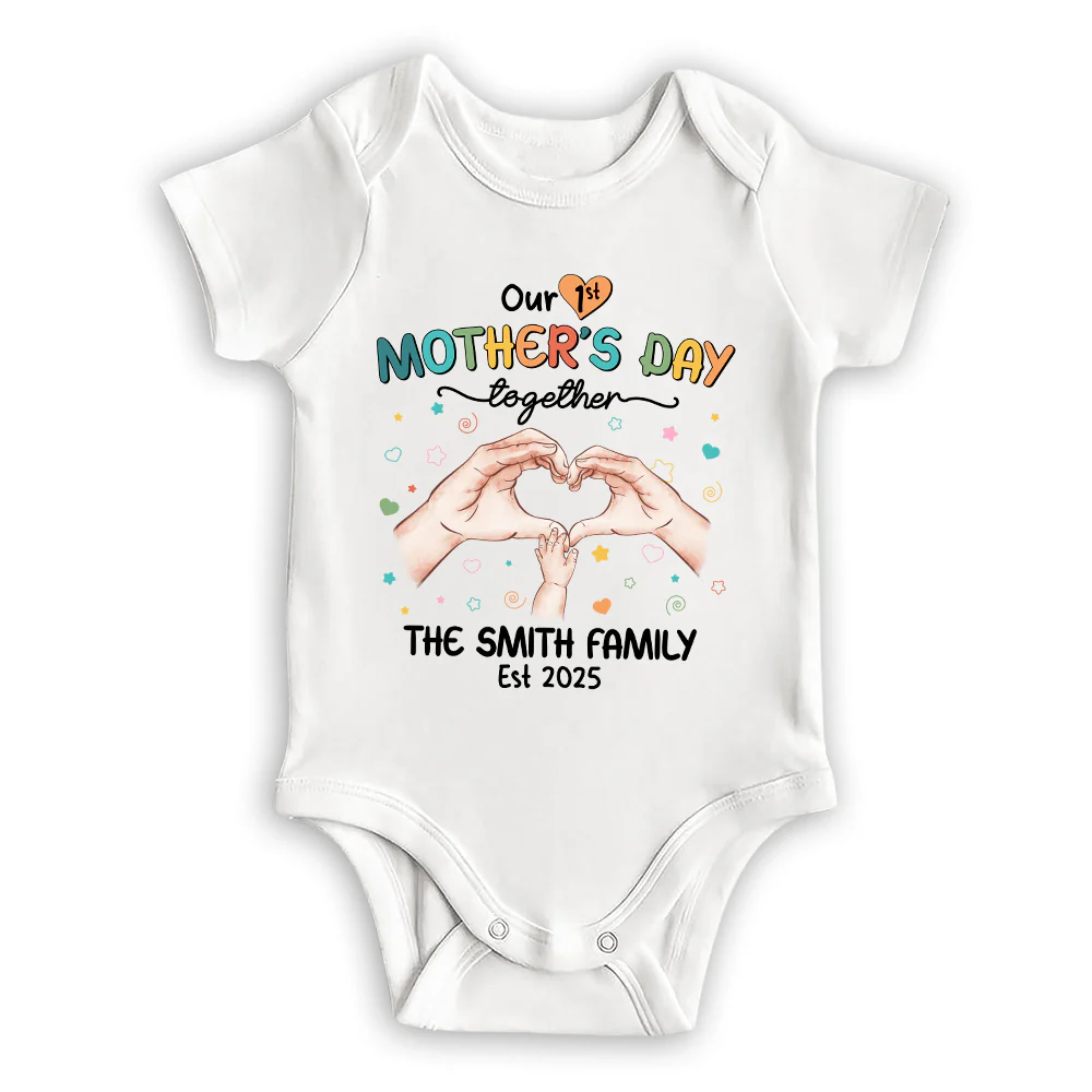 Our First Mother Day Together - Personalized Custom T-shirt And Onesie - Image 11