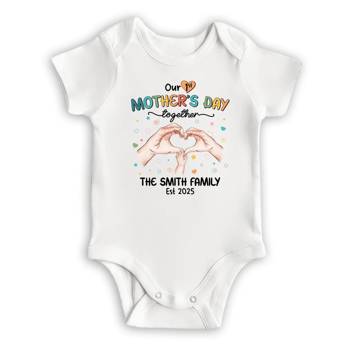 Our First Mother Day Together - Personalized Custom T-shirt And Onesie - Image 14