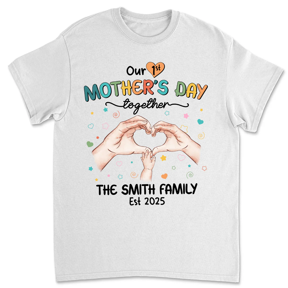 Our First Mother Day Together - Personalized Custom T-shirt And Onesie - Image 3