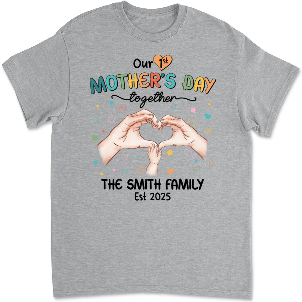 Our First Mother Day Together - Personalized Custom T-shirt And Onesie - Image 8