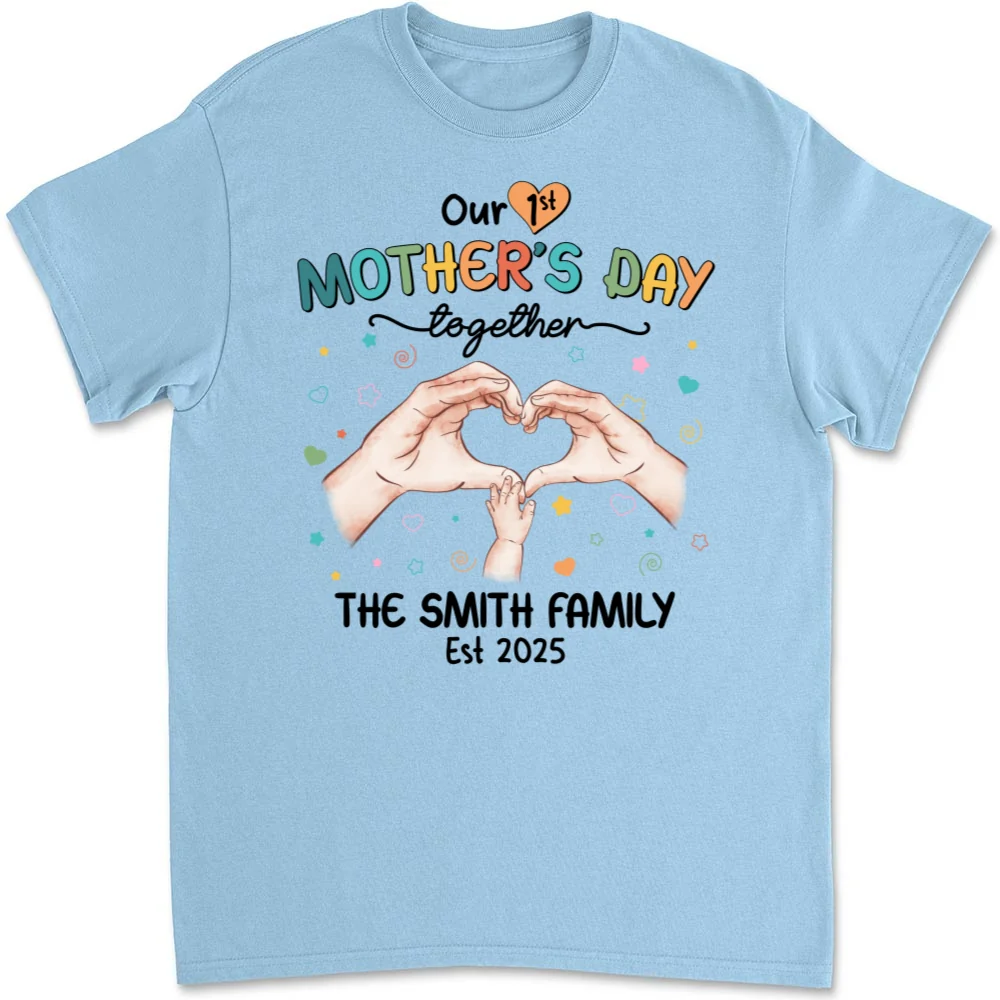 Our First Mother Day Together - Personalized Custom T-shirt And Onesie - Image 9