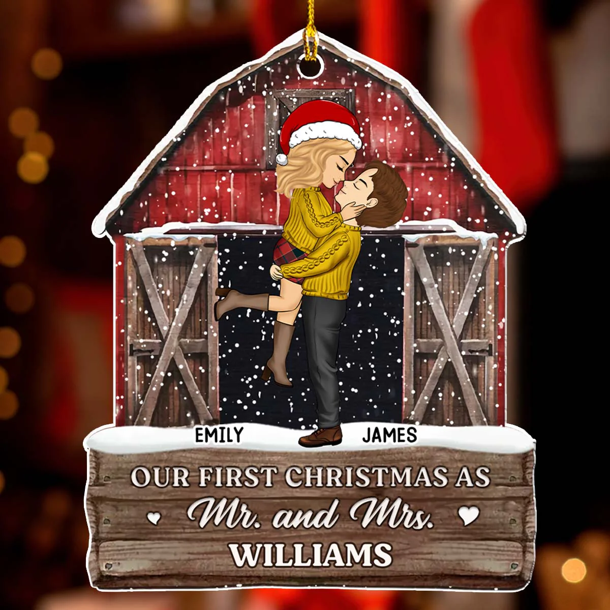 Our First Our Last - Personalized Custom Acrylic Ornament - Image 3