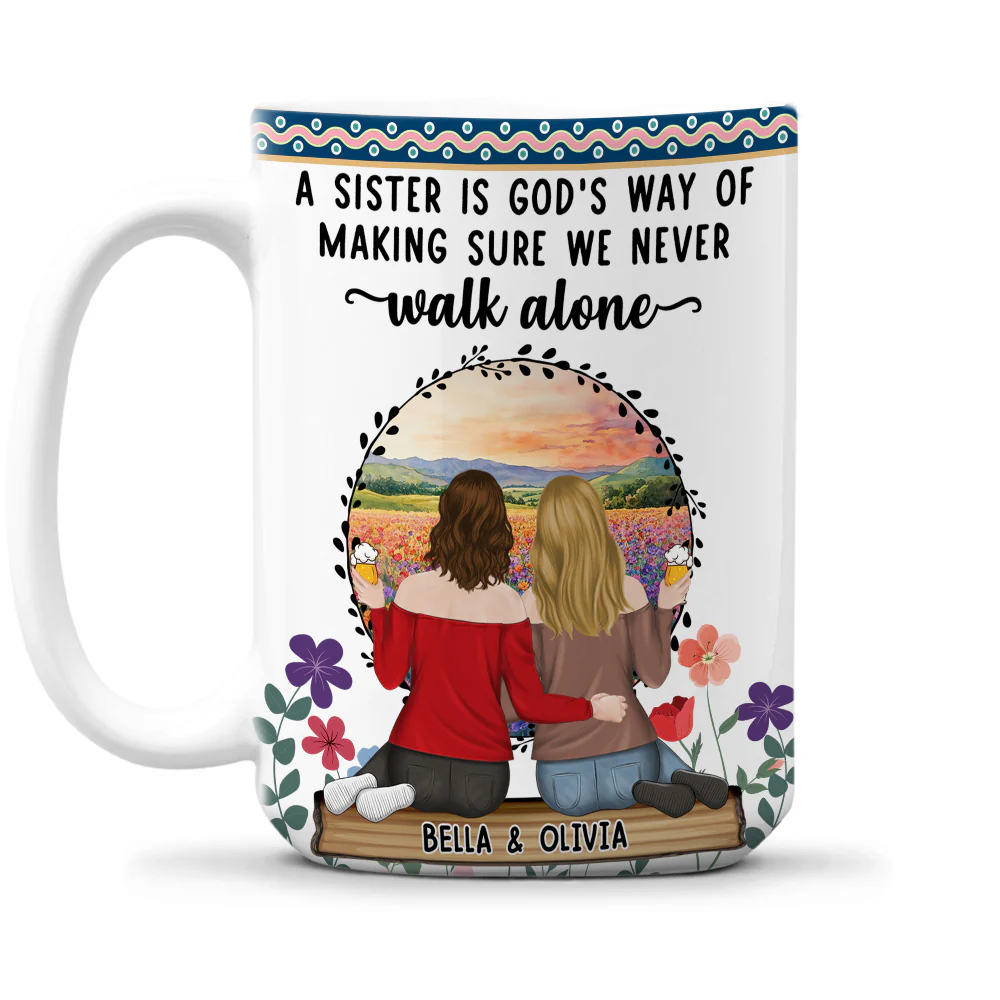 Our Friendship Is A Treasure I Cherish - Personalized Custom Coffee Mug - Image 3
