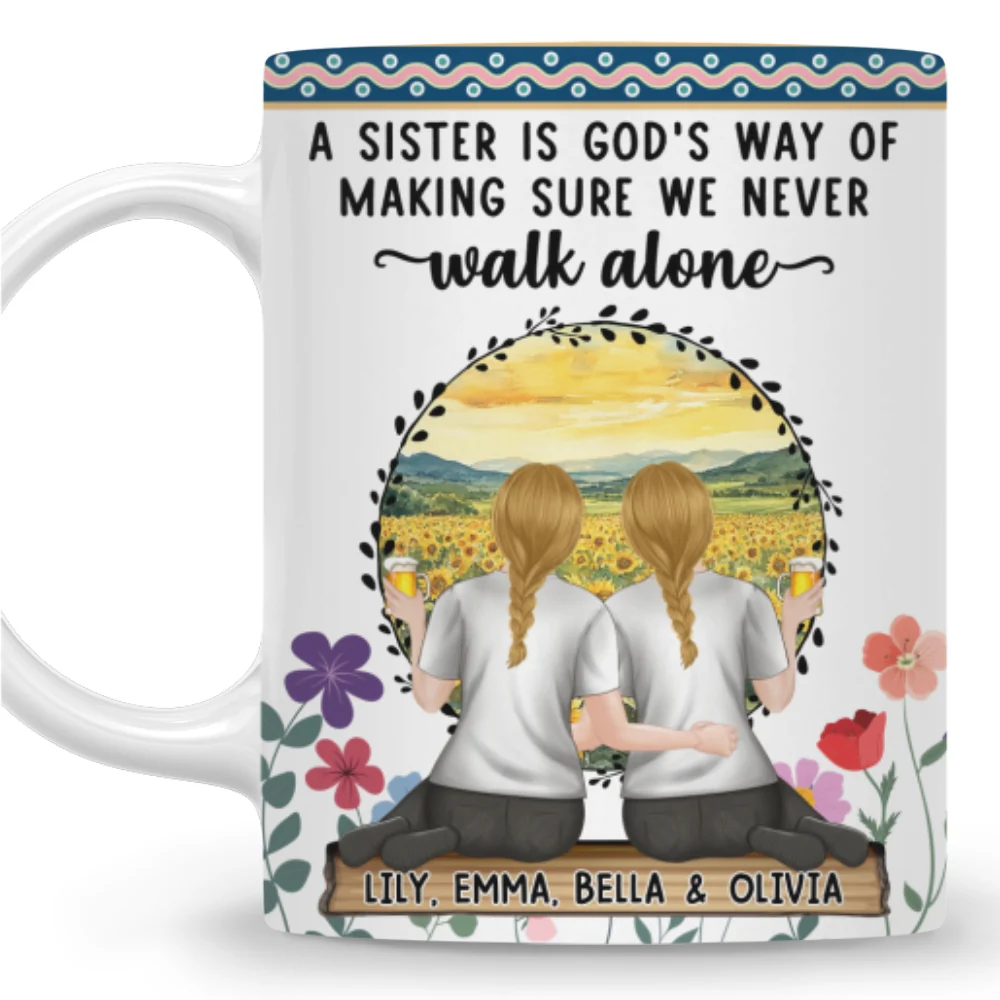 Our Friendship Is A Treasure I Cherish - Personalized Custom Coffee Mug - Image 7