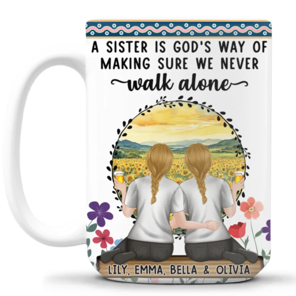Our Friendship Is A Treasure I Cherish - Personalized Custom Coffee Mug - Image 8