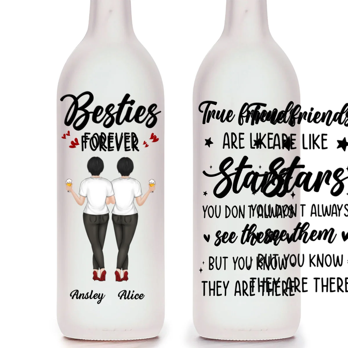Our Friendship Like Star - Personalized Custom Bottle Lamp - Image 6