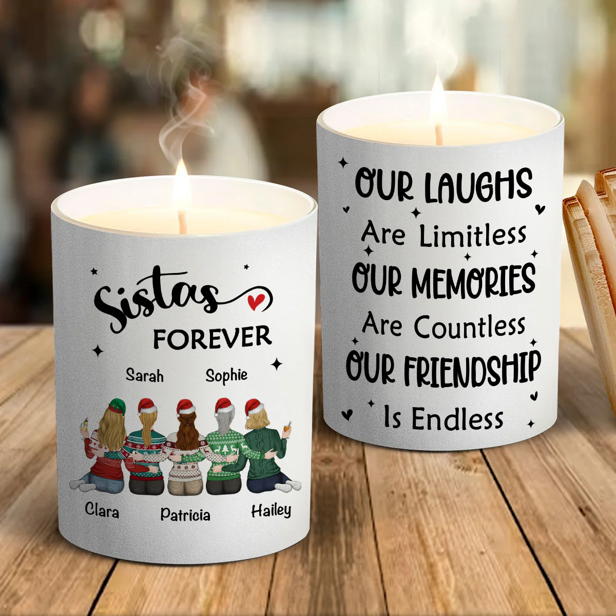 Our Friendship Is Endless - Personalized Custom Candle - Image 4