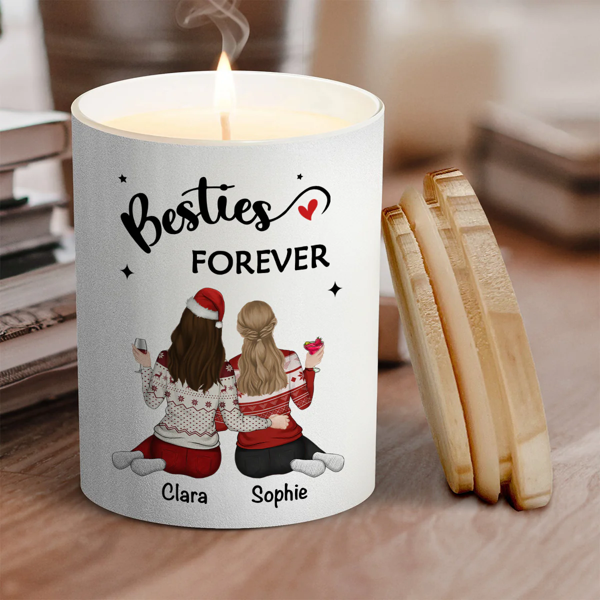 Our Friendship Is Endless - Personalized Custom Candle - Image 5