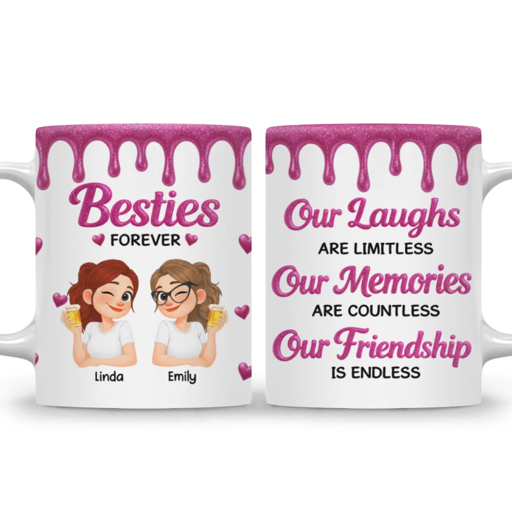 Our Friendship Is Endless - Personalized Custom Coffee Mug - Image 6