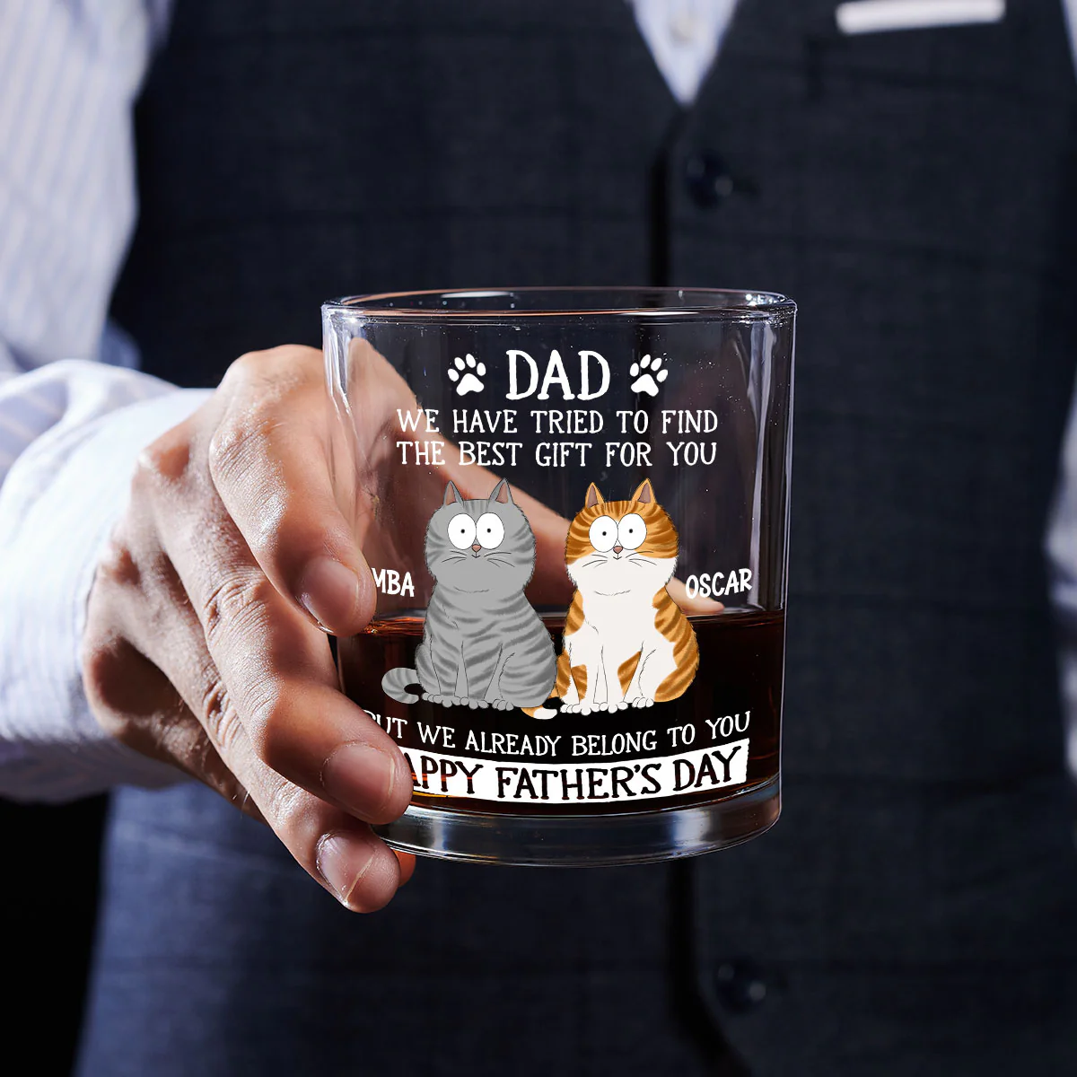 Our Gift Is Ourselves - Personalized Custom Whiskey Glass - Image 5
