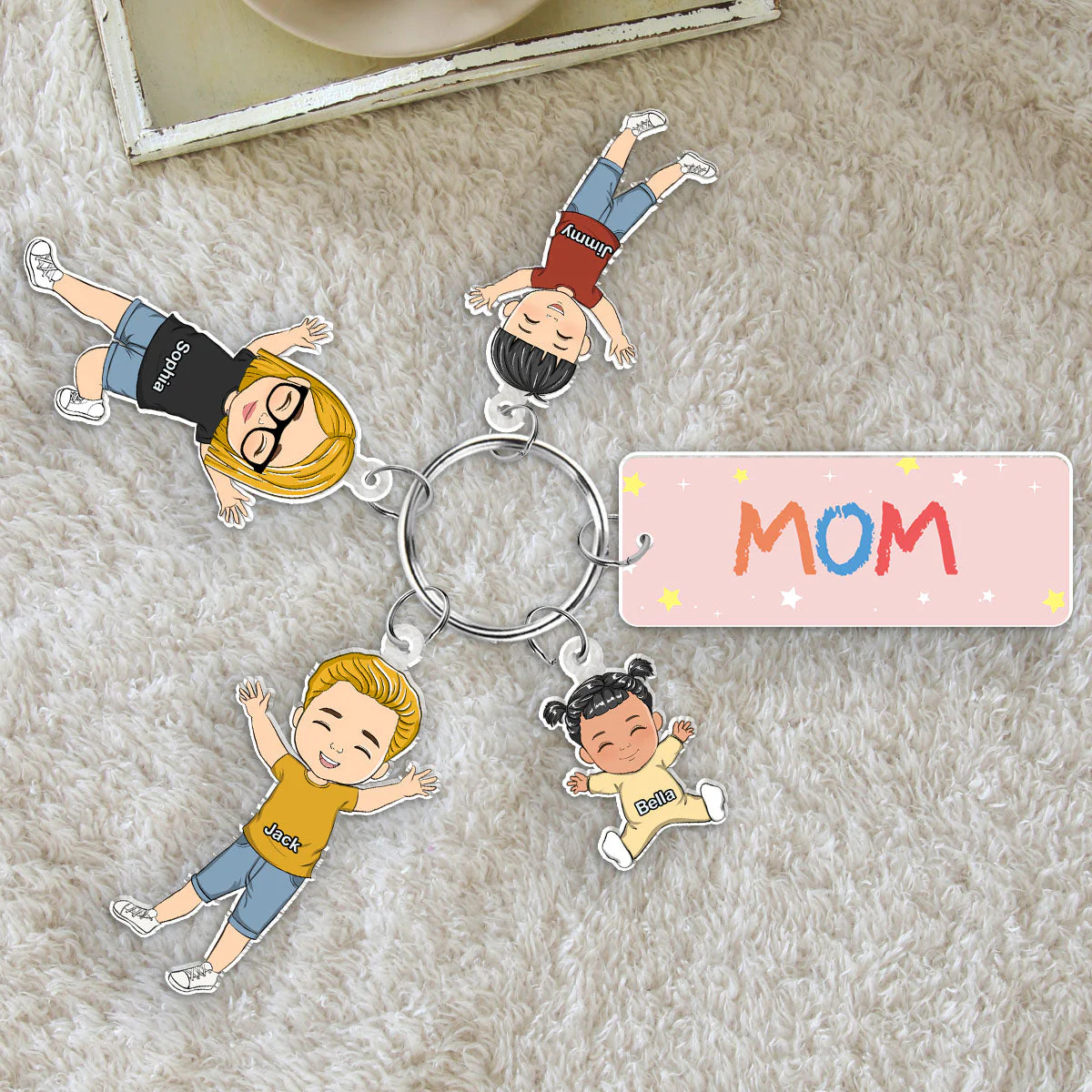 Our Grandkids - Personalized Acrylic Tag Keychain - Image 4