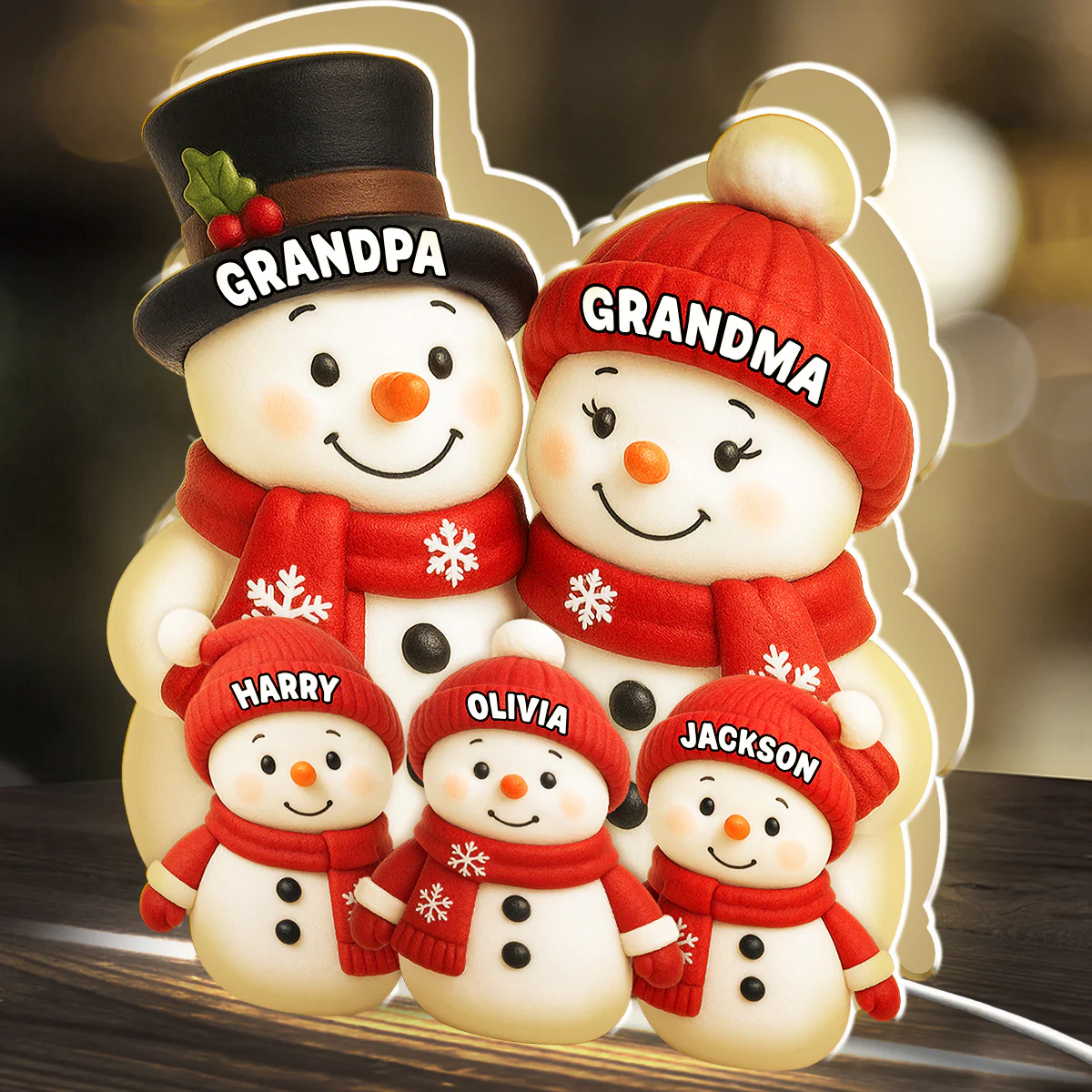 Our Grandkids Snow - Personalized Custom Light Box - Image 2