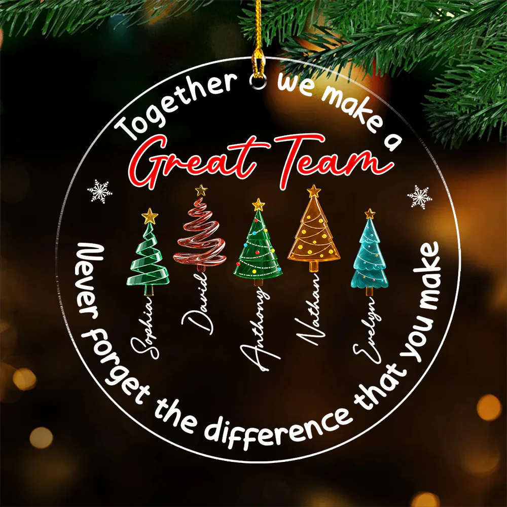 Our Great Team - Personalized Custom Acrylic Ornament - Image 3