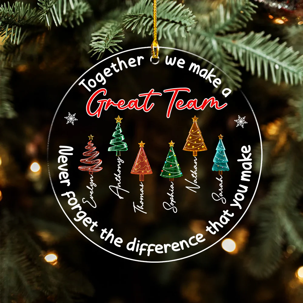Our Great Team - Personalized Custom Acrylic Ornament - Image 5