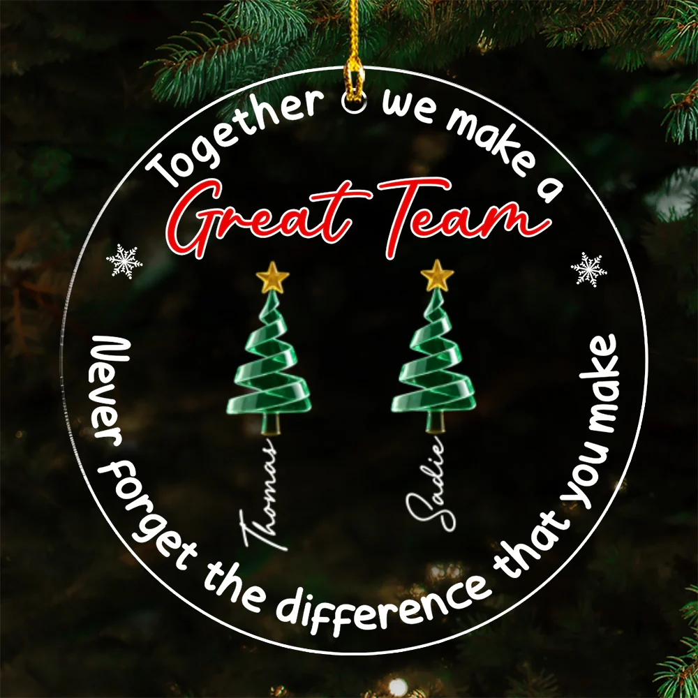 Our Great Team - Personalized Custom Acrylic Ornament - Image 7