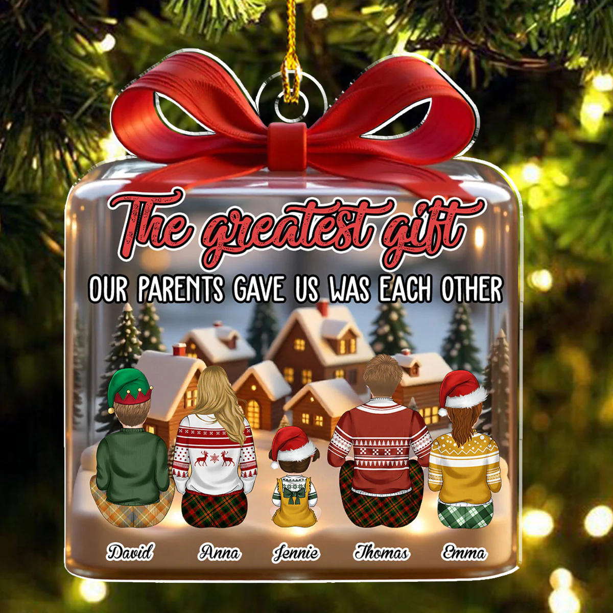 Our Greatest Gift - Personalized Custom Acrylic Ornament - Image 4