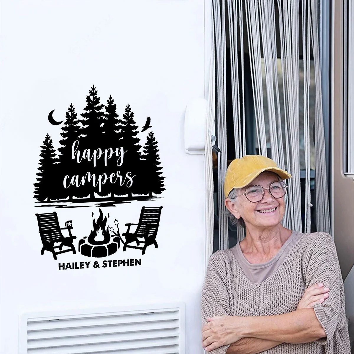 Our Happy Place - Personalized Custom Decal - Image 4