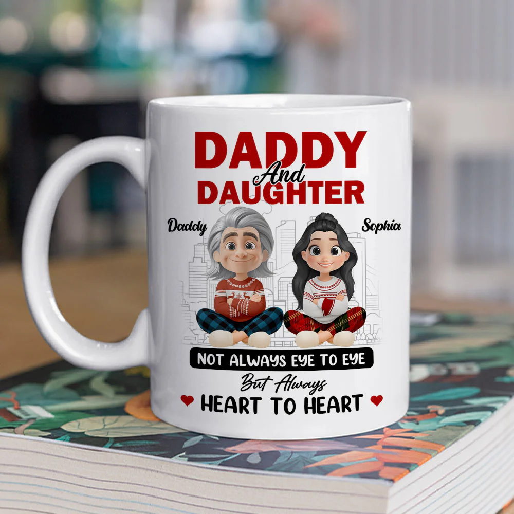 Our Hearts Always Beat Together - Personalized Custom Coffee Mug - Image 2