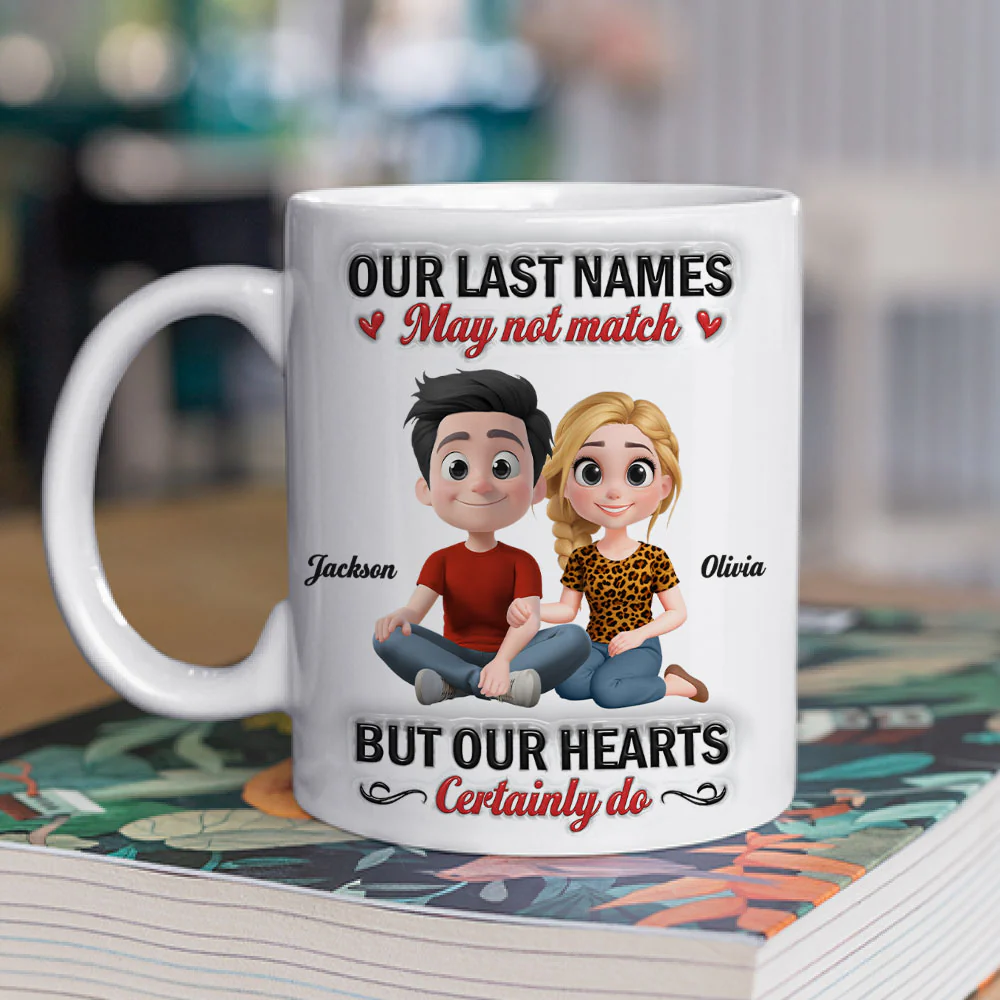 Our Hearts Are Truly Connected - Personalized Custom 3D Inflated Effect Mug - Image 2