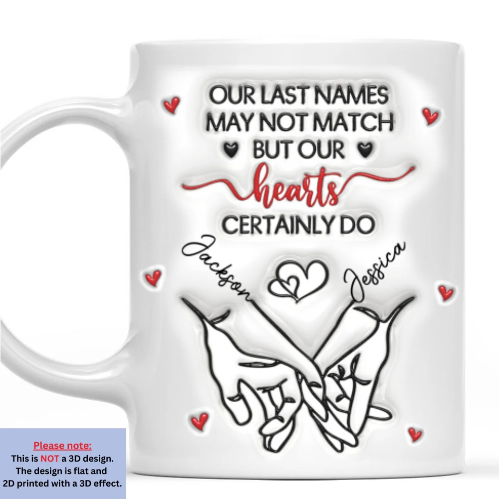 Our Hearts Truly Match - Personalized Custom 3D Inflated Effect Mug - Image 7