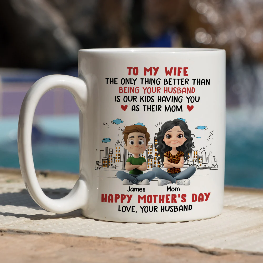 Our Kids Having You As Their Mom - Personalized Custom Coffee Mug - Image 7