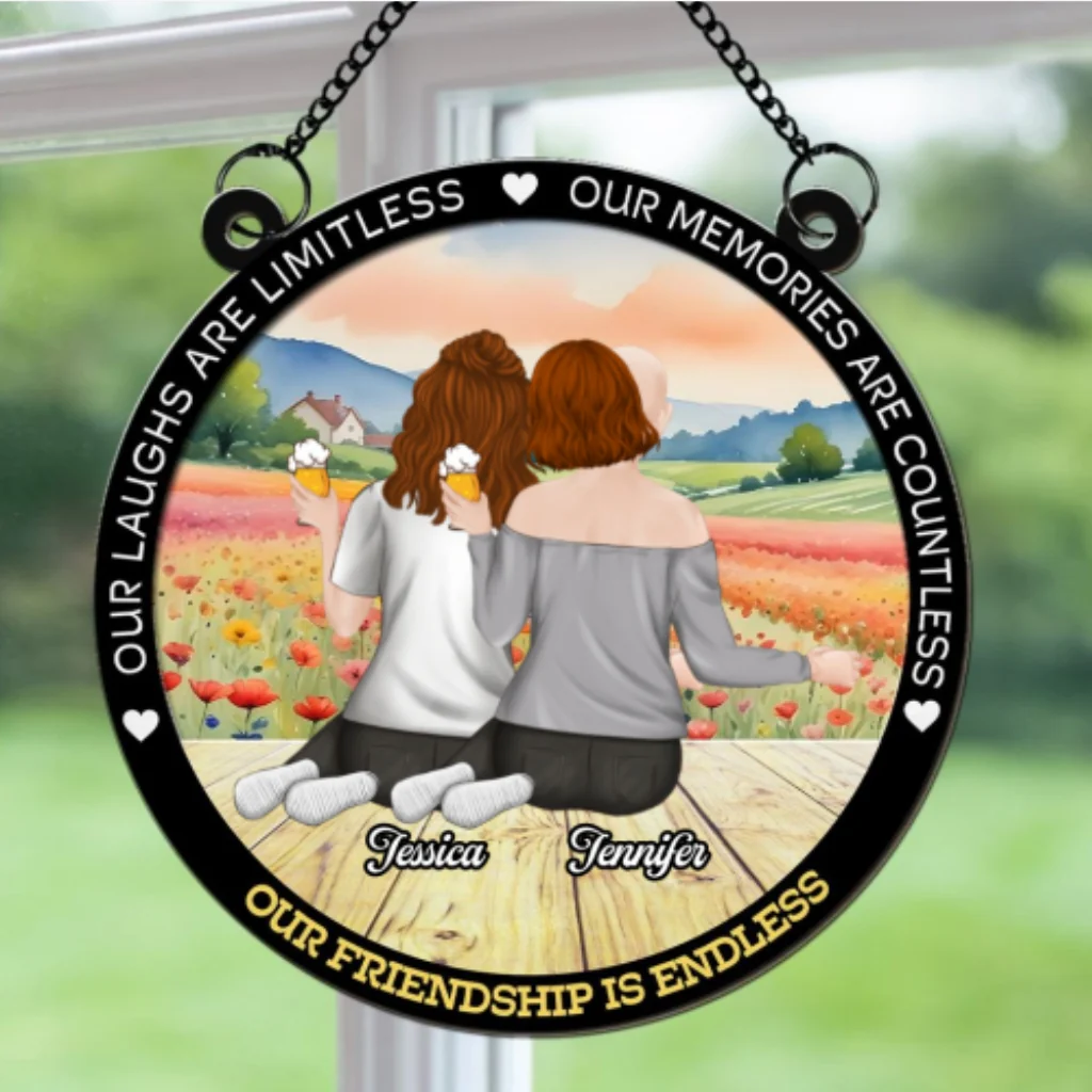 Our Laughs Are Limitless - Personalized Custom Suncatcher - Image 5