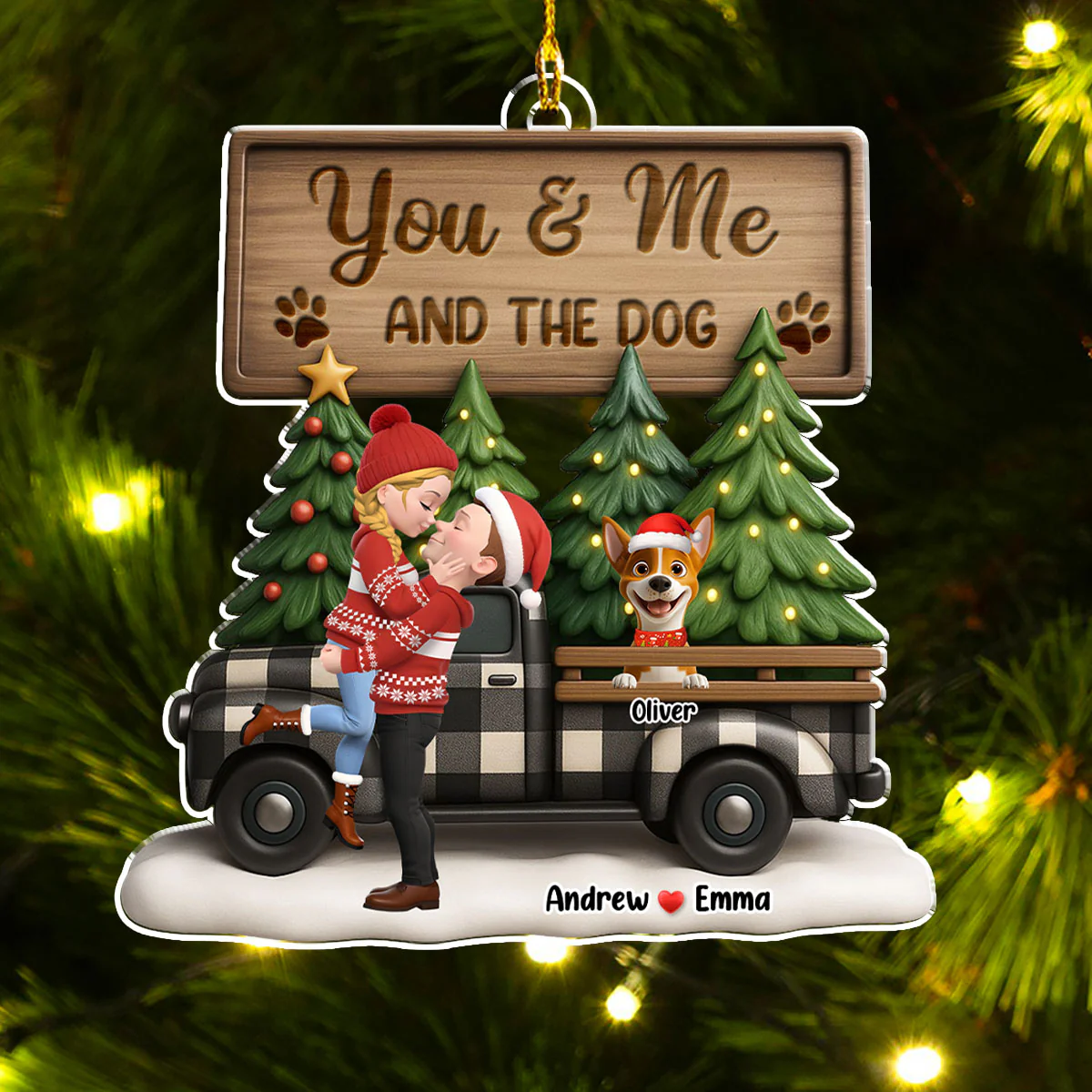 Our Little Family - Personalized Custom Acrylic Ornament - Image 4
