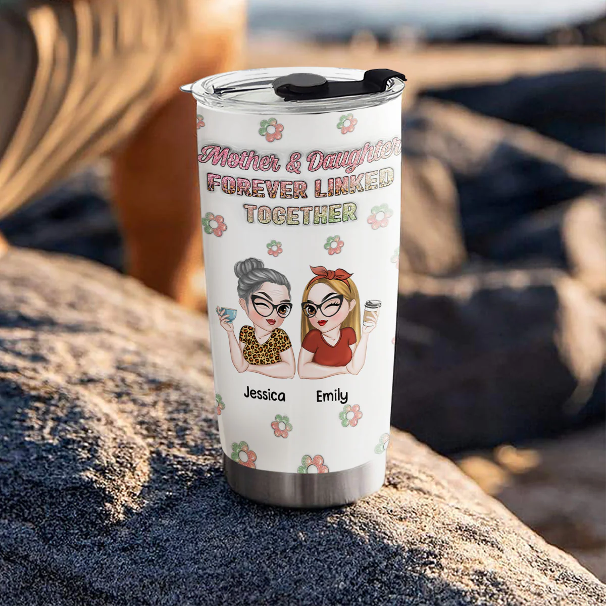 Our Love for You is Unbreakable Mom - Personalized Custom 3D Inflated Effect Tumbler - Image 5