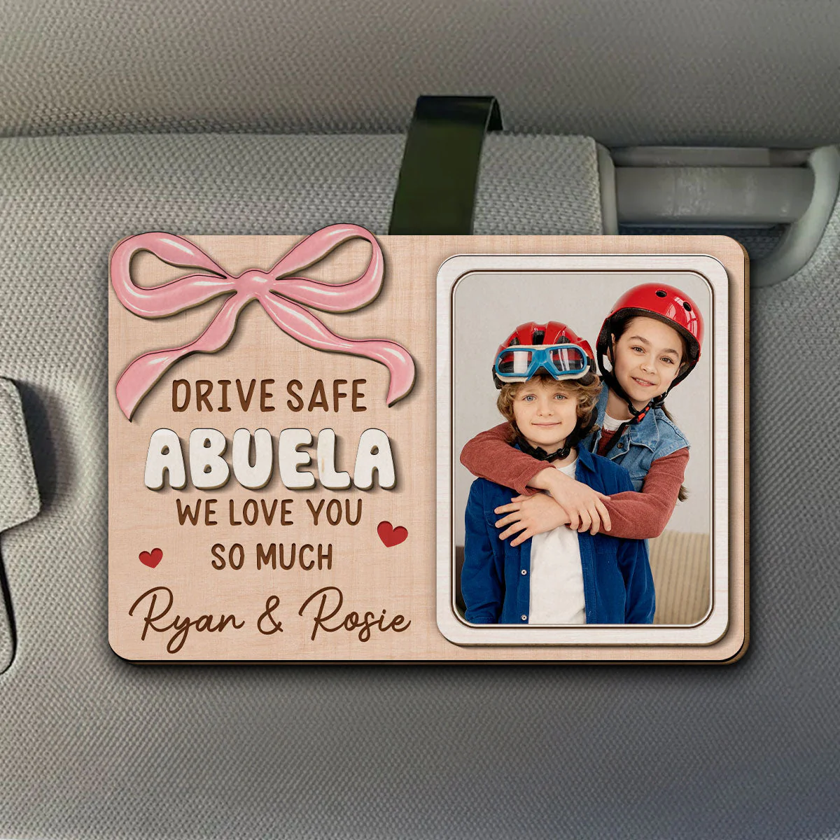 Our Love In A Frame - Personalized Custom Car Visor Clip - Image 6