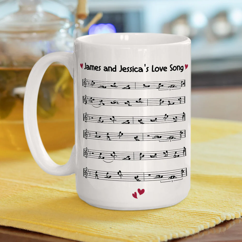 Our Love Song - Personalized Custom Coffee Mug - Image 4
