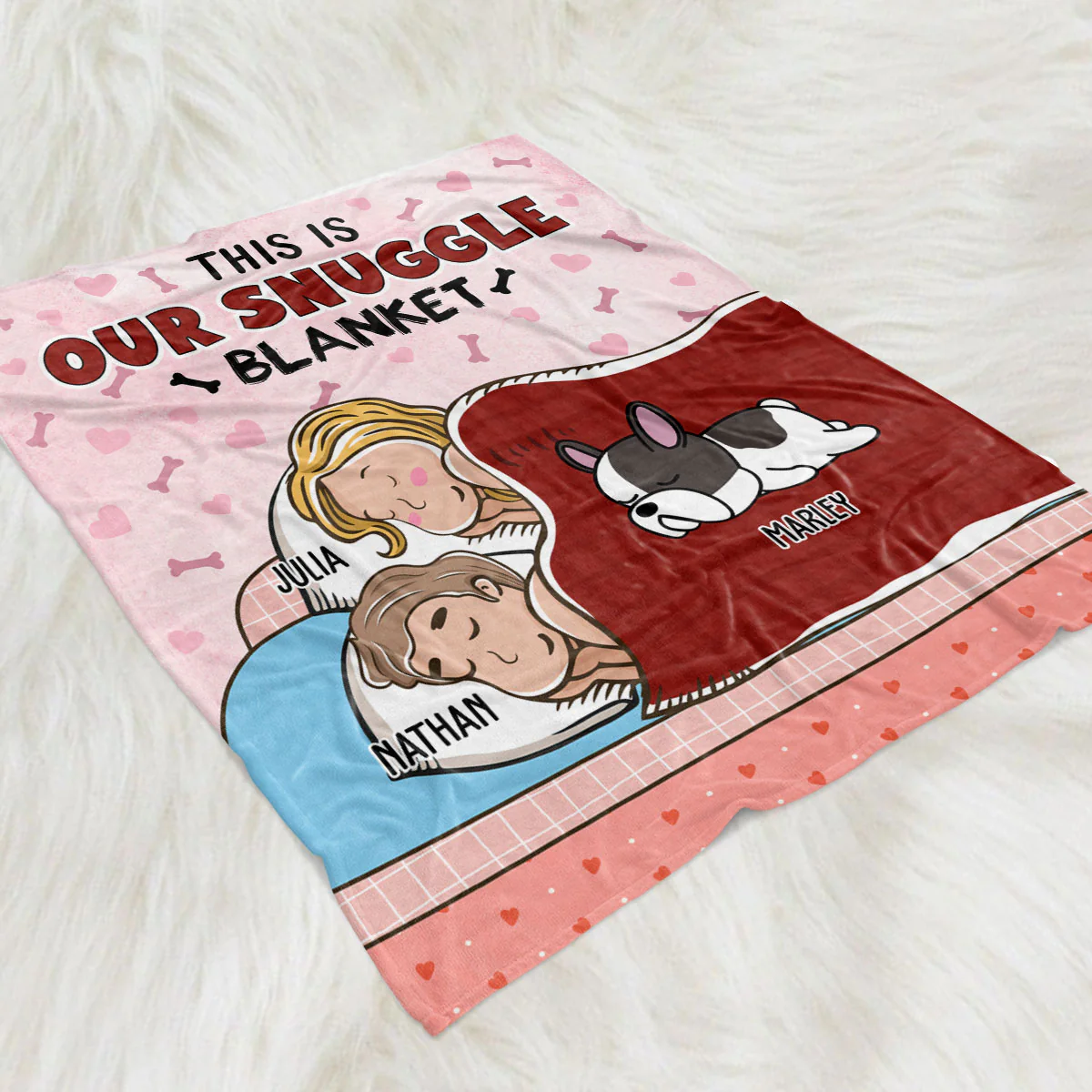 Our Lovely Blanket - Personalized Custom Fleece Blanket - Image 2