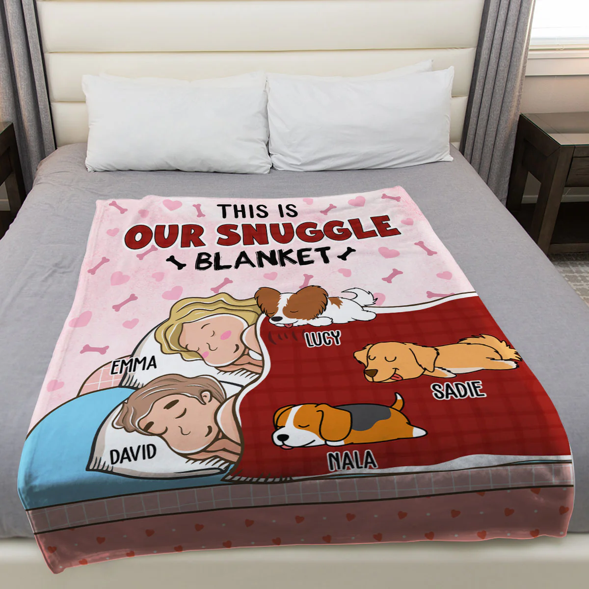 Our Lovely Blanket - Personalized Custom Fleece Blanket - Image 3