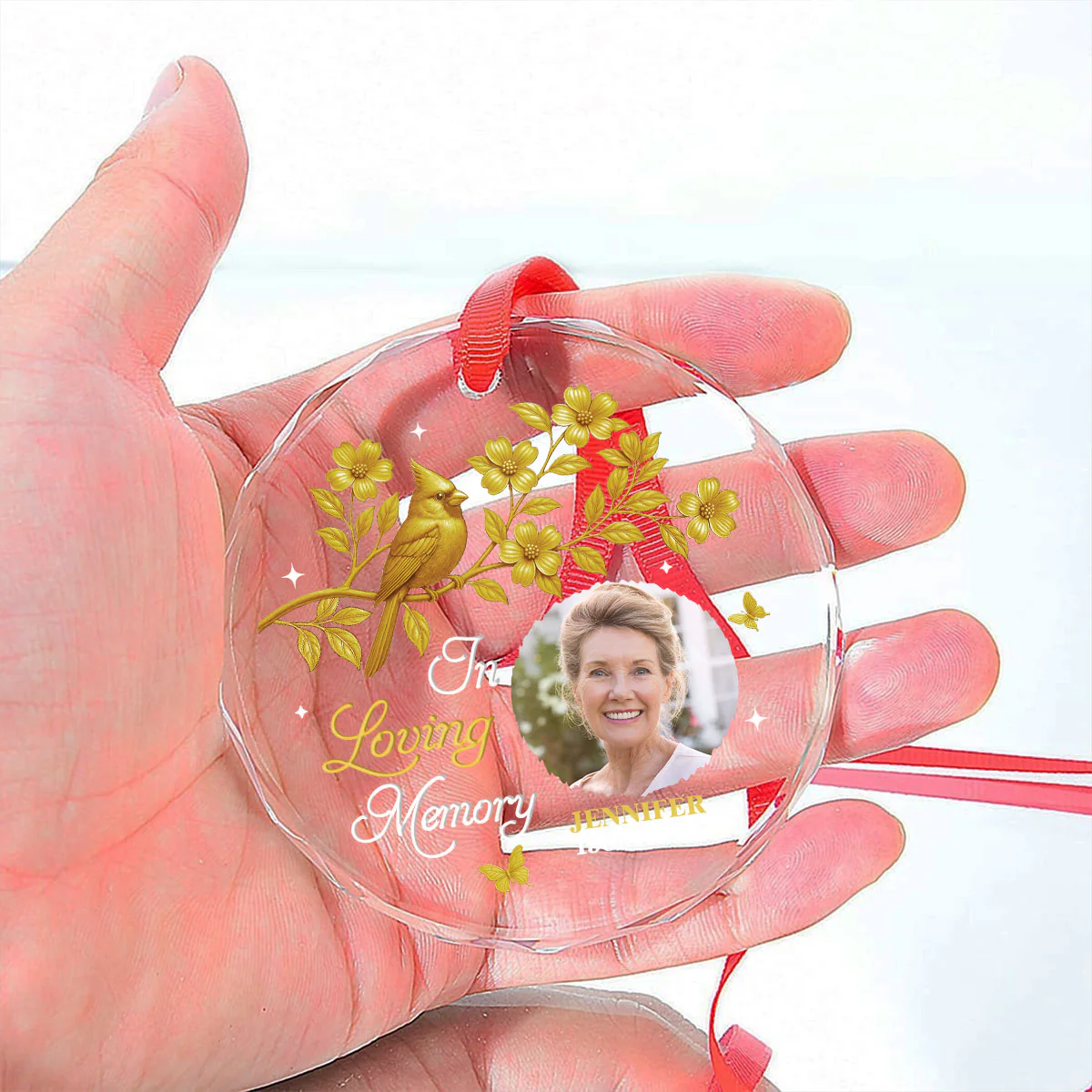 Our Loving Memory - Personalized Custom Glass Ornament - Image 6
