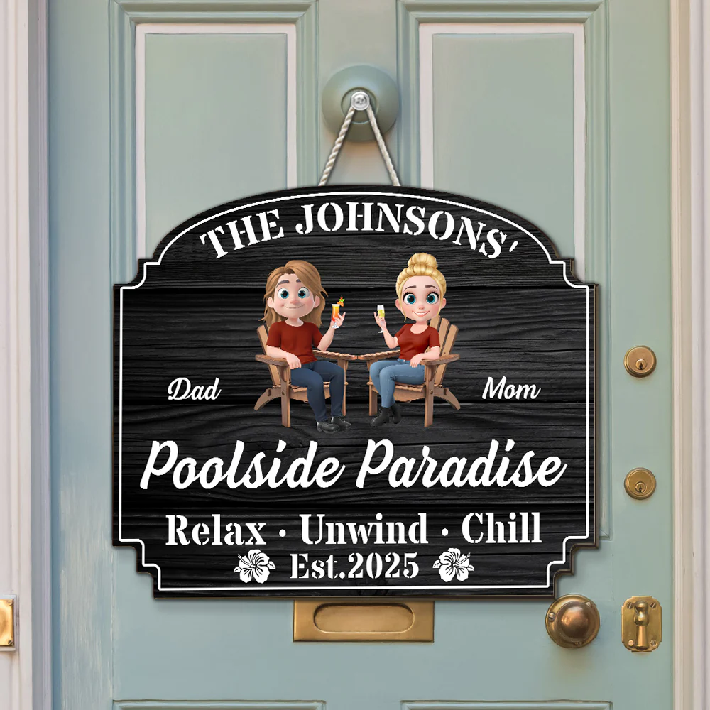 Our Poolside Paradise - Personalized Custom Wood Sign - Image 3