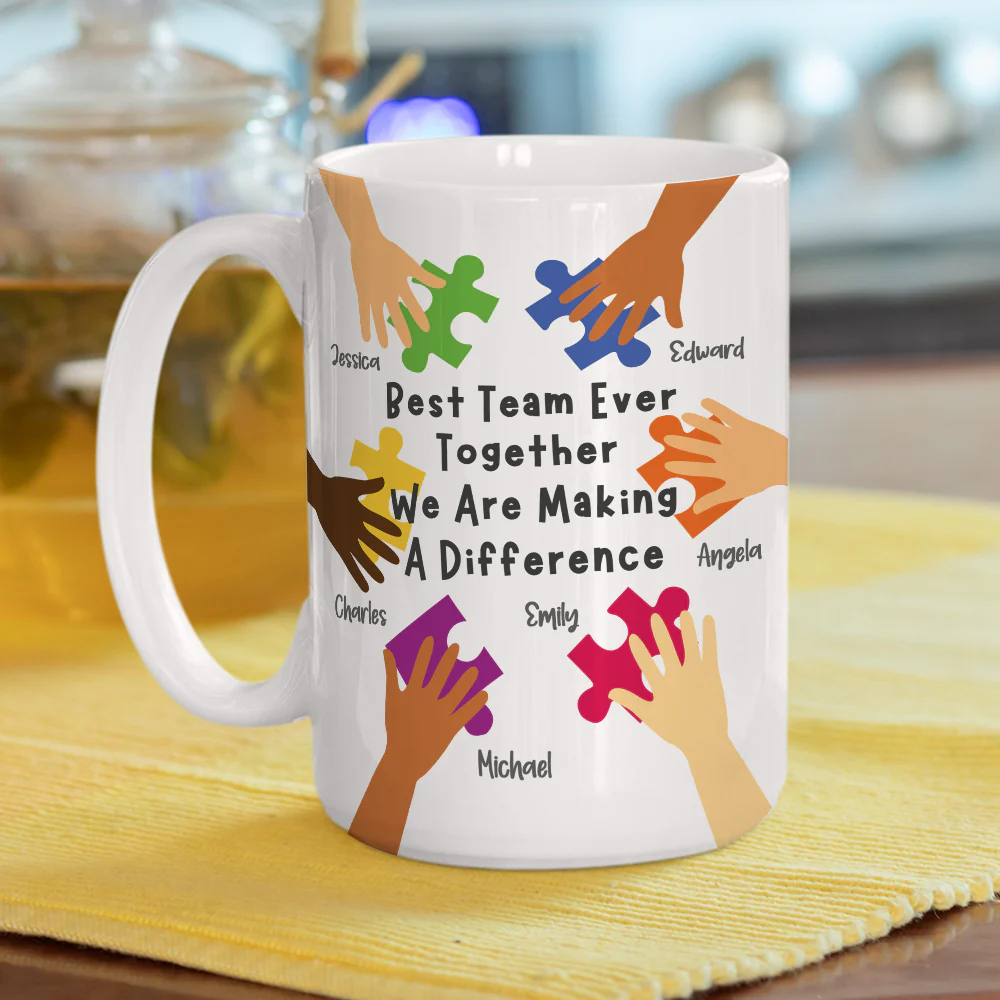 Our Puzzle Our Bond - Personalized Custom Coffee Mug - Image 5