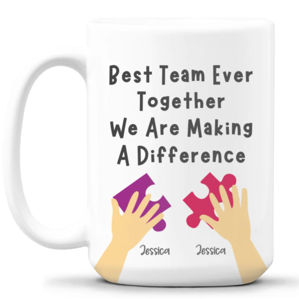 Our Puzzle Our Bond - Personalized Custom Coffee Mug - Image 8
