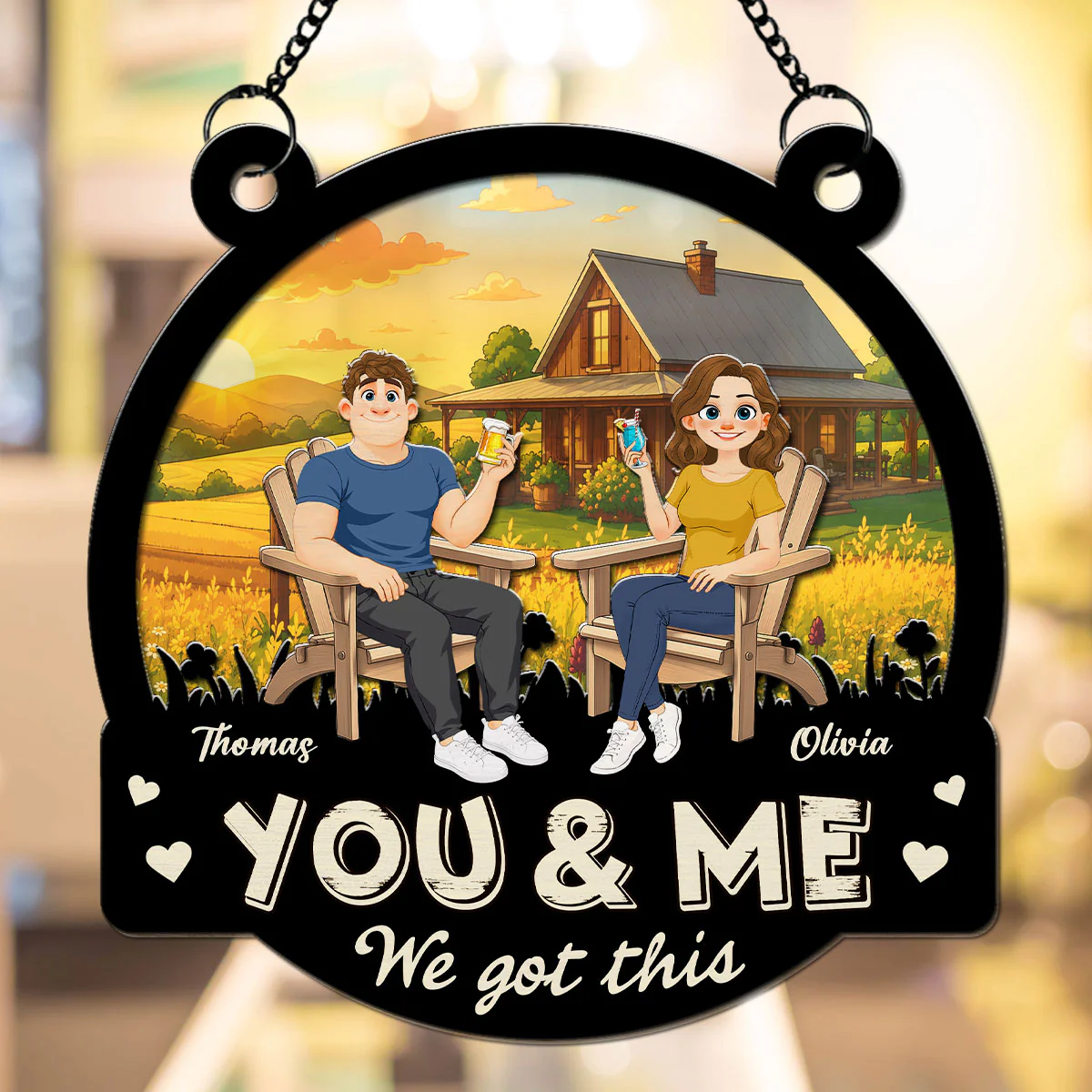Our Story Keeps Going - Personalized Custom Suncatcher - Image 2