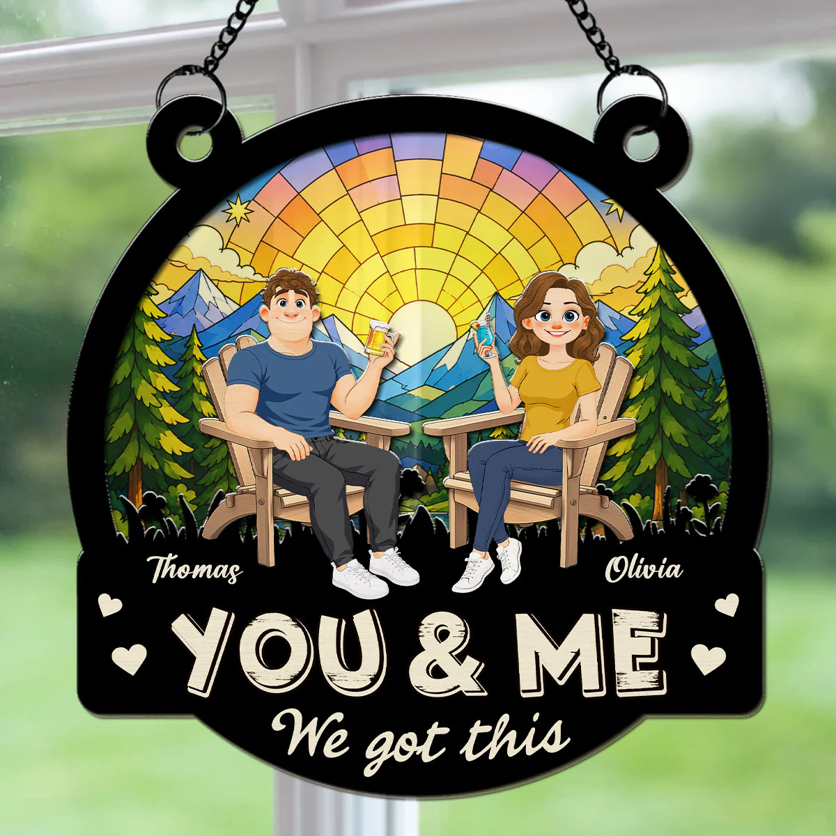 Our Story Keeps Going - Personalized Custom Suncatcher - Image 3