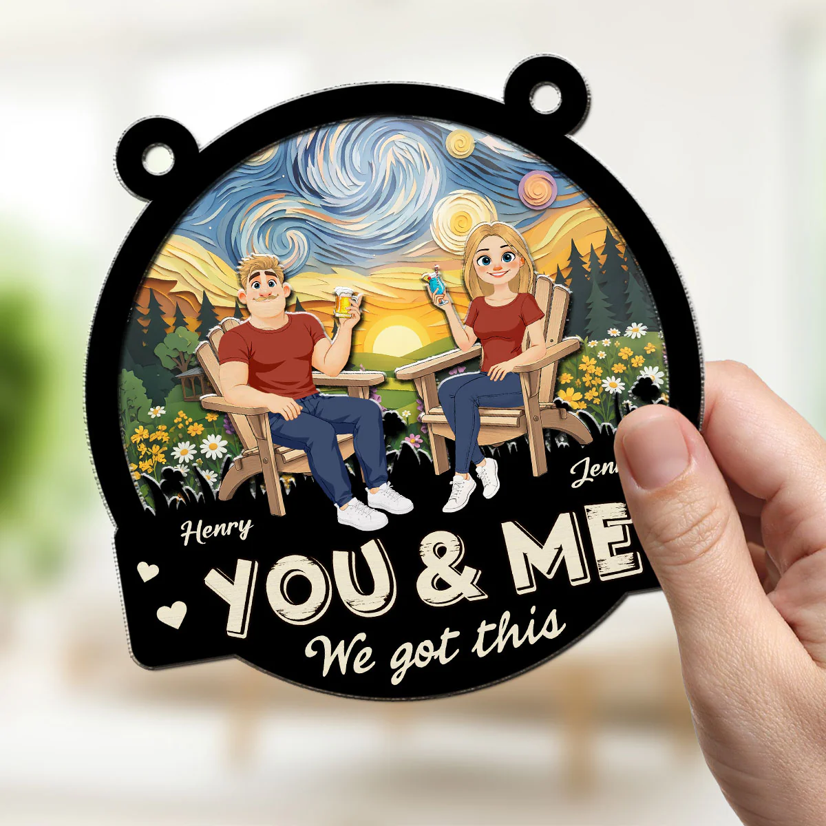 Our Story Keeps Going - Personalized Custom Suncatcher - Image 4