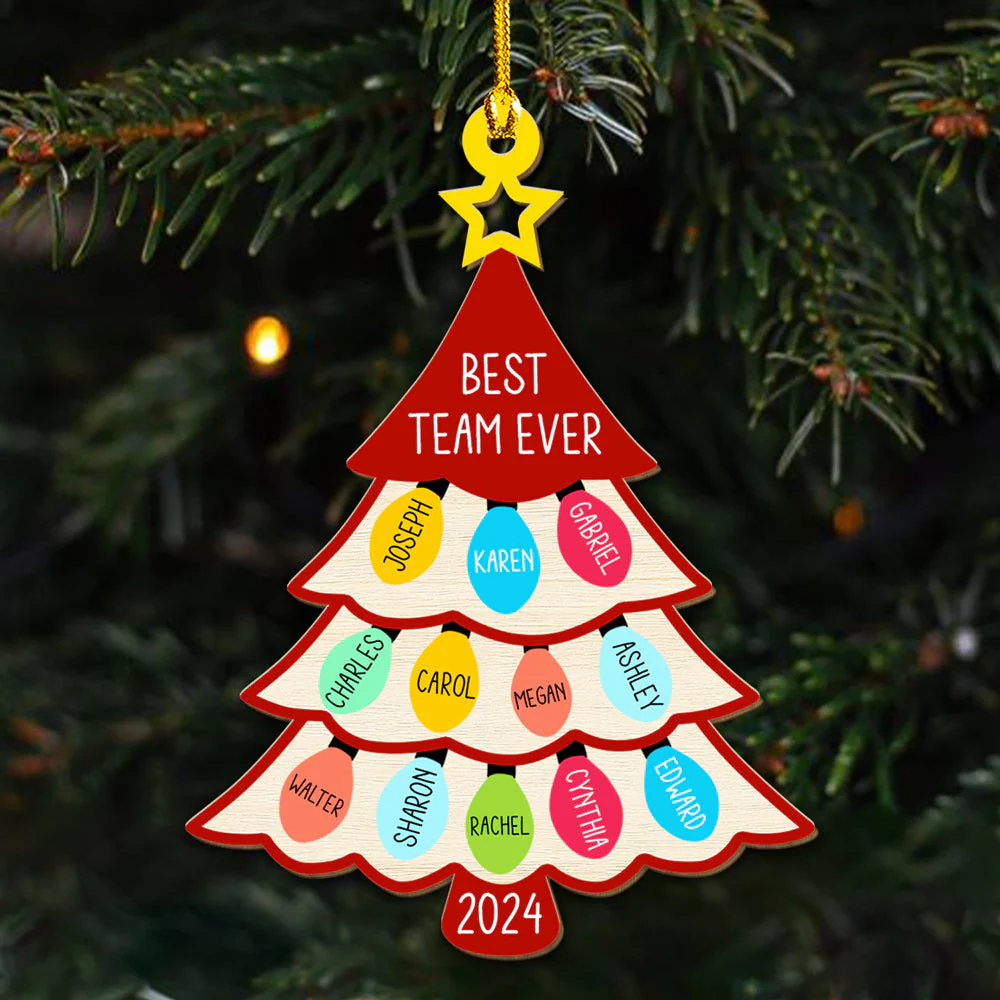 Our Team Is The Best - Personalized Custom Wood Ornament - Image 3
